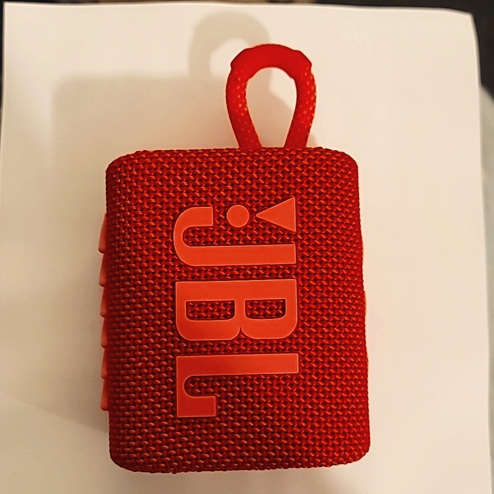 JBL GO3 waterproof Bluetooth speaker in red